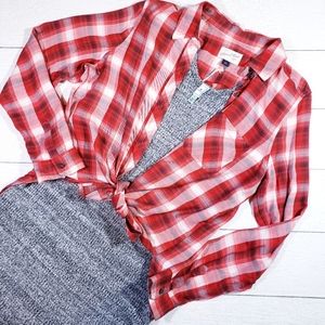 Susina Marled V-Neck Sweatee Knit Midi Dress NWT